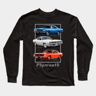 Plymouth American Muscle Car Long Sleeve T-Shirt